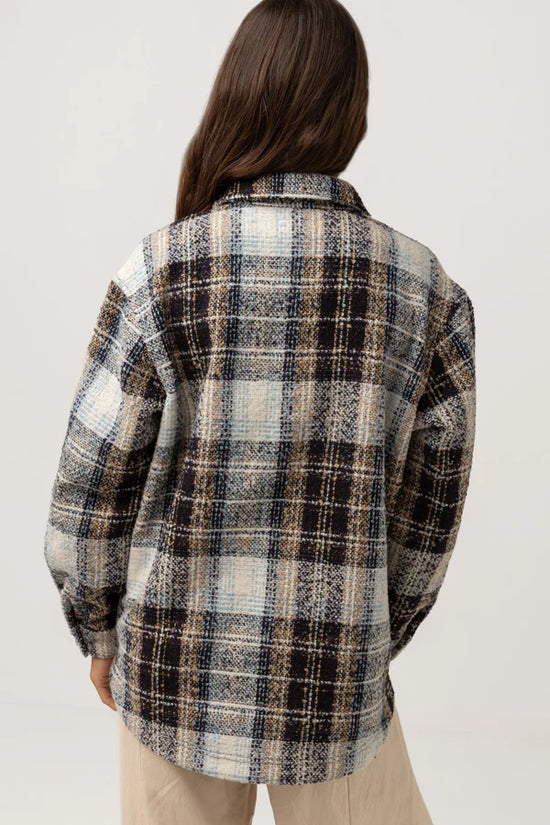 Rhythm Sonnie Check Shacket - Blue