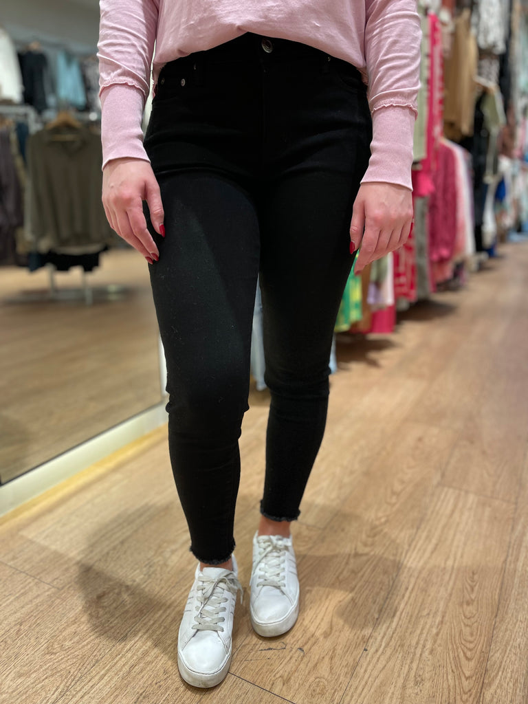 Charger Jean - Black Ripped Ankle