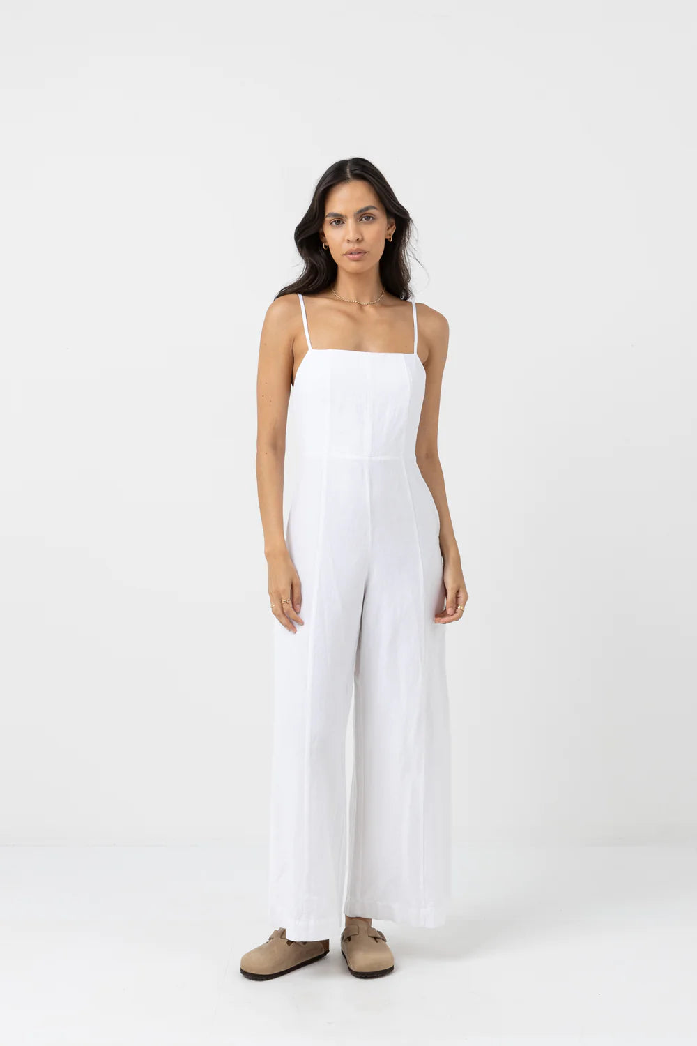 Rhythm Andres Wide Leg Jumpsuit - White