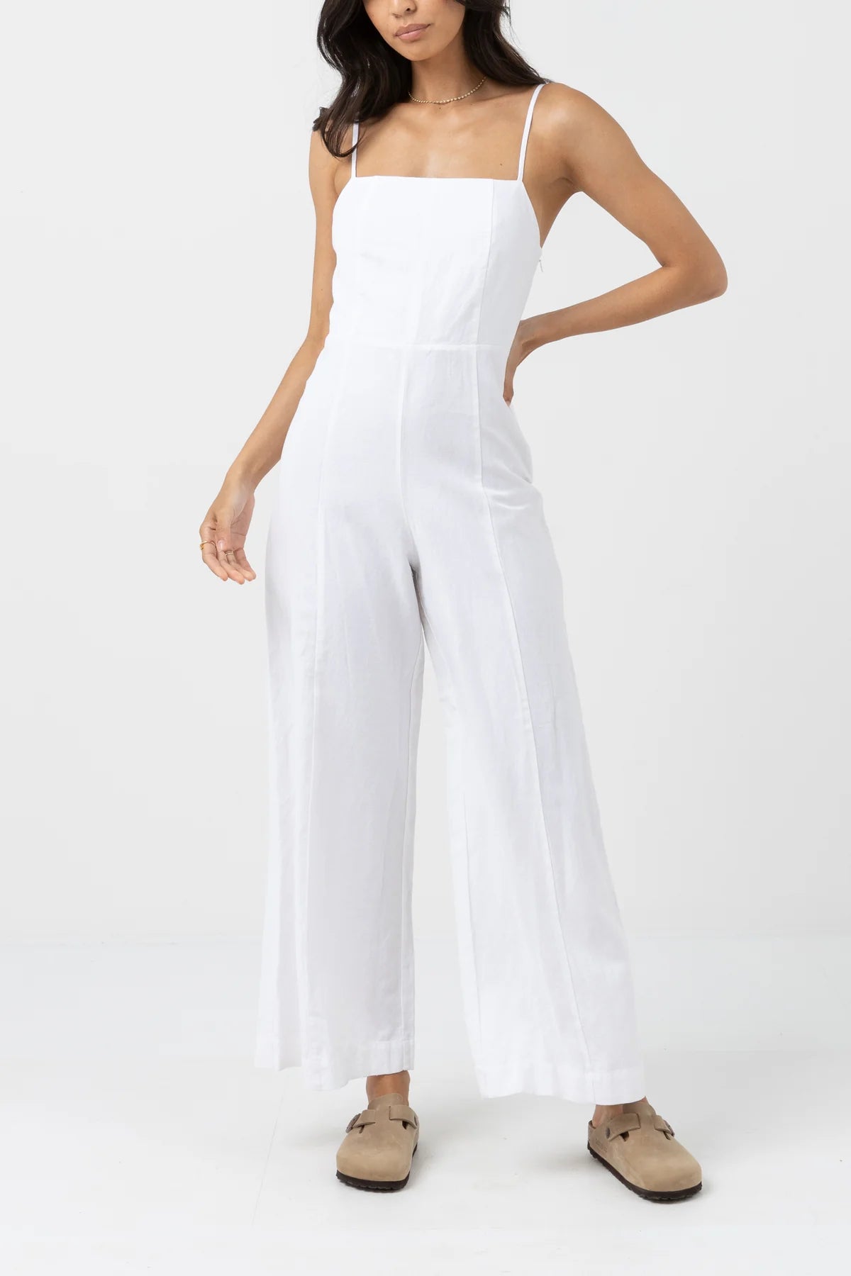 Rhythm Andres Wide Leg Jumpsuit - White