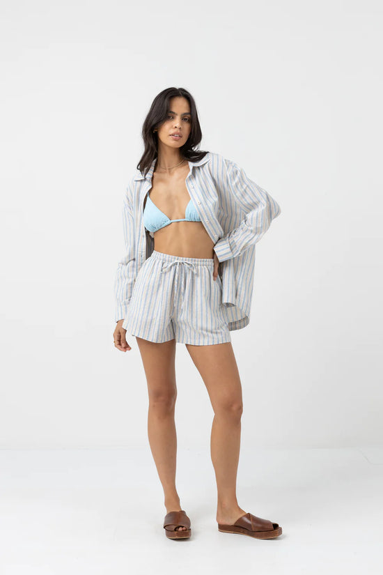 Rhythm Amore Stripe Oversized Shirt - Blue Stripe