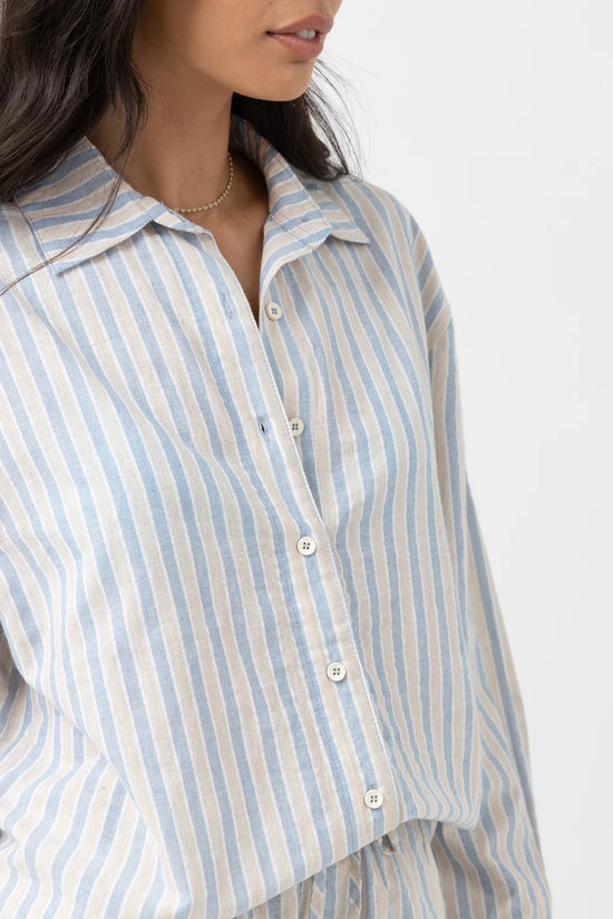 Rhythm Amore Stripe Oversized Shirt - Blue Stripe