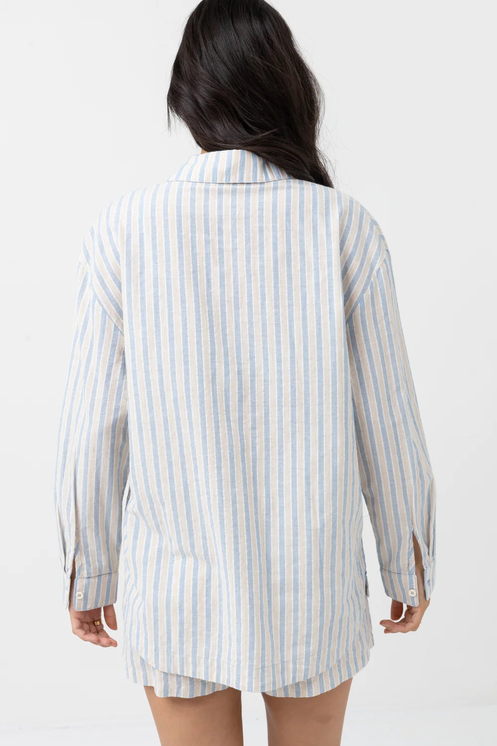 Rhythm Amore Stripe Oversized Shirt - Blue Stripe