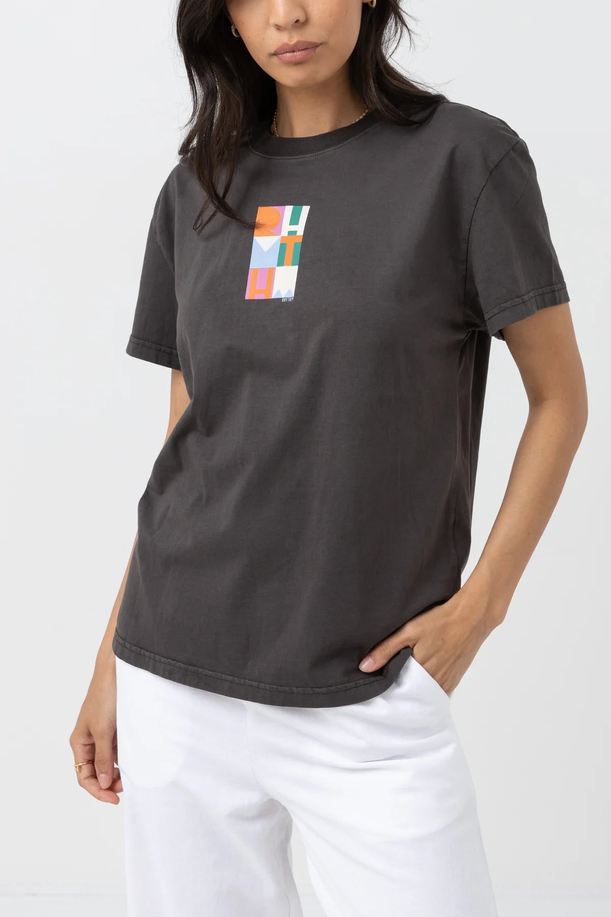 Rhythm Stacked Band Tee - Vintage Black