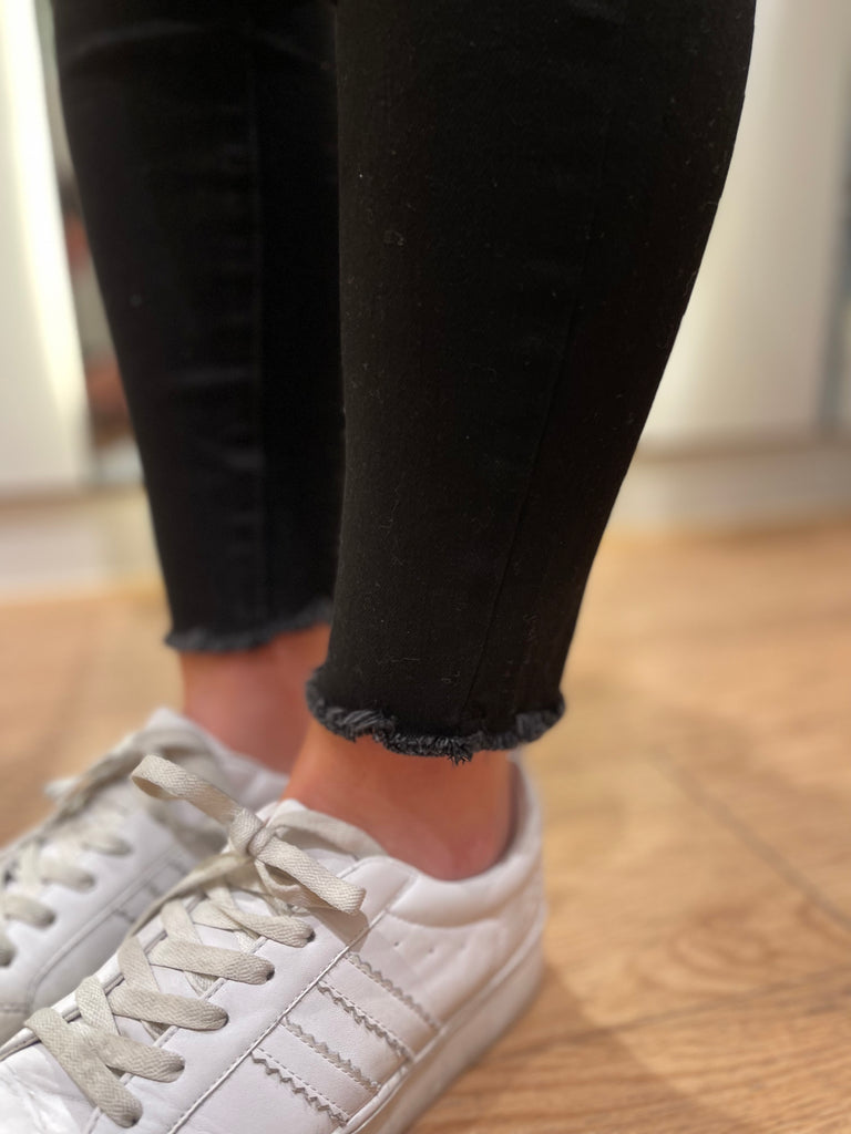 Charger Jean - Black Ripped Ankle