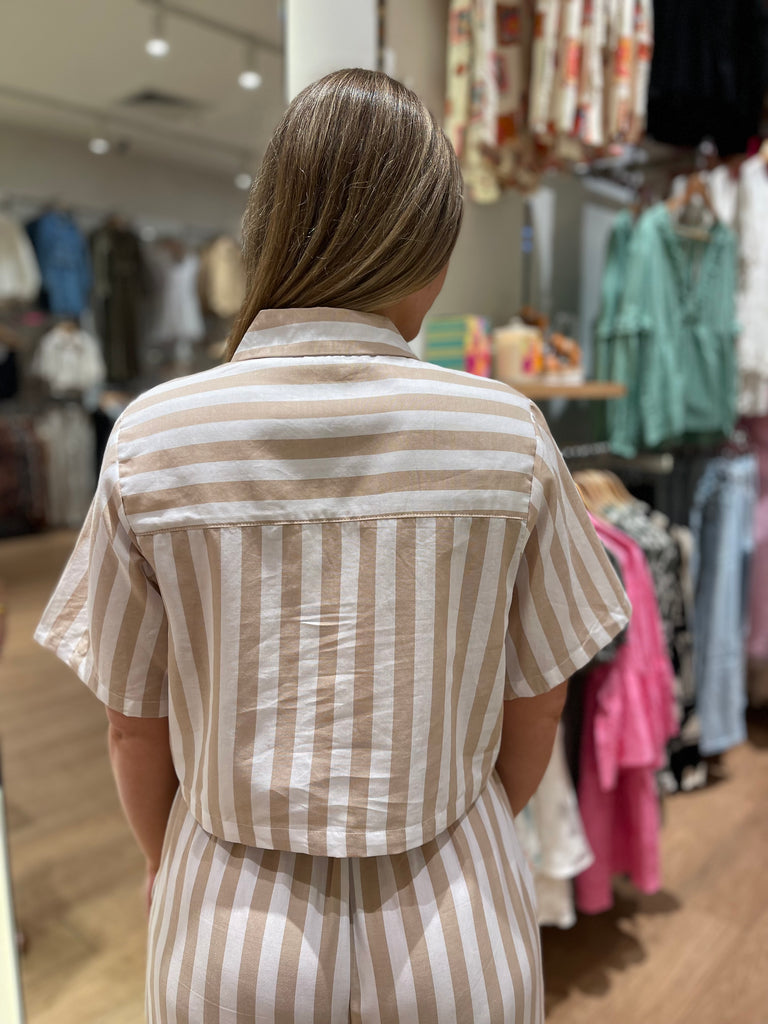 Katham Stripe Top - Beige