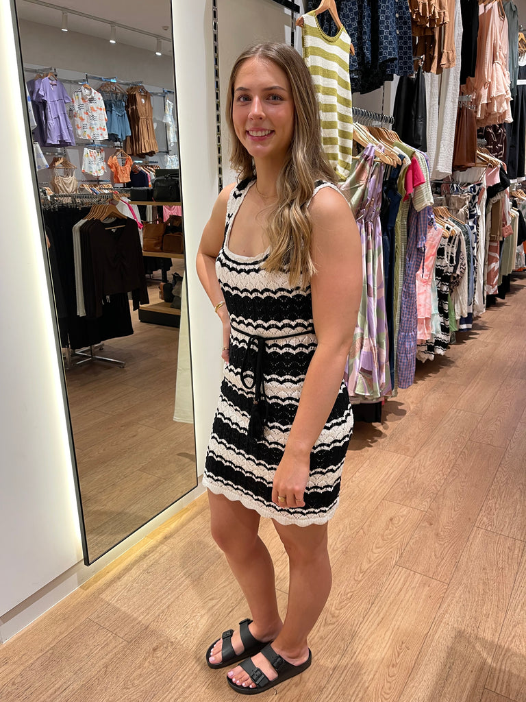 Amery Dress - Black/White