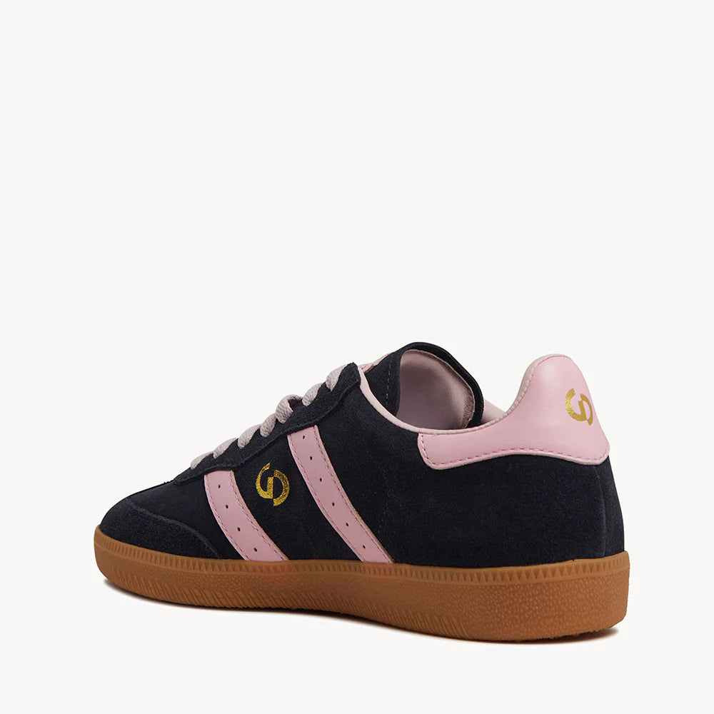 Goodsole 2001 Parallel Sneaker - Navy/Pink Suede