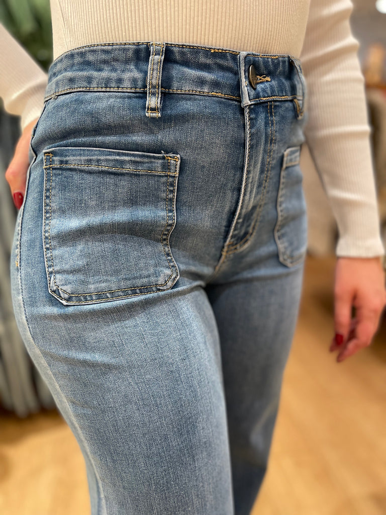Wakee Aspire Wide Leg Jean - Denim