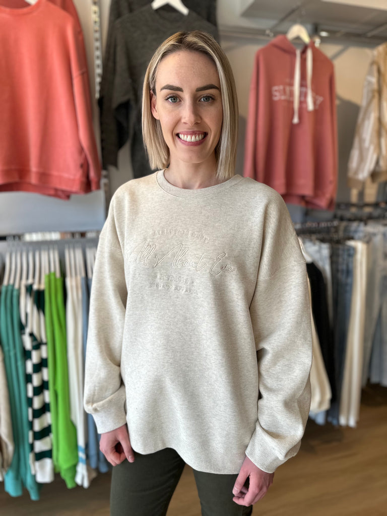All About Eve Classic Crew - Oatmeal