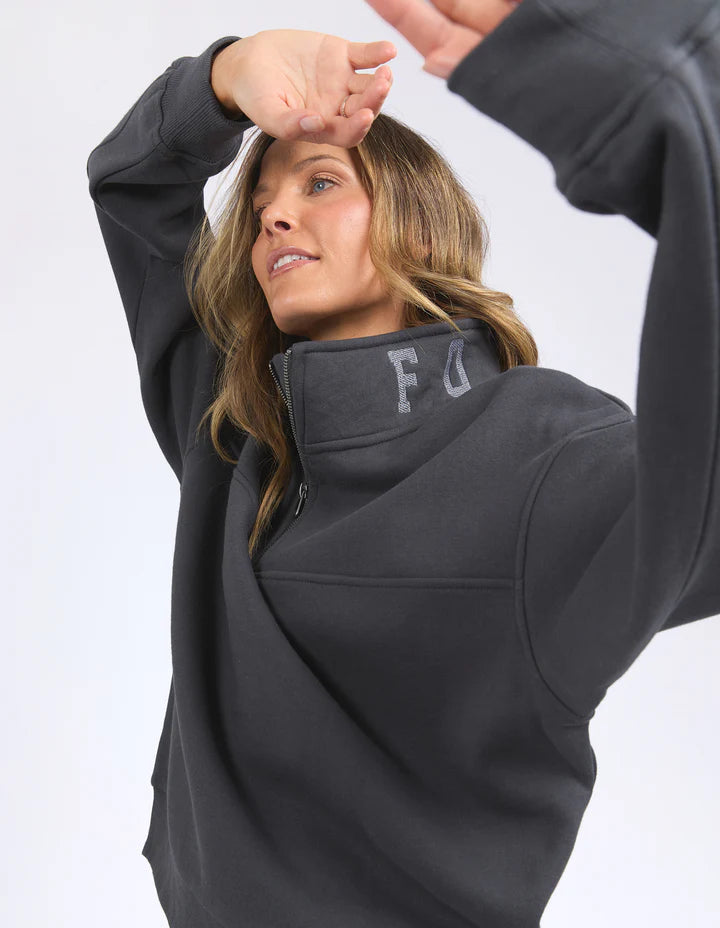 Foxwood College Zip Crew - Coal