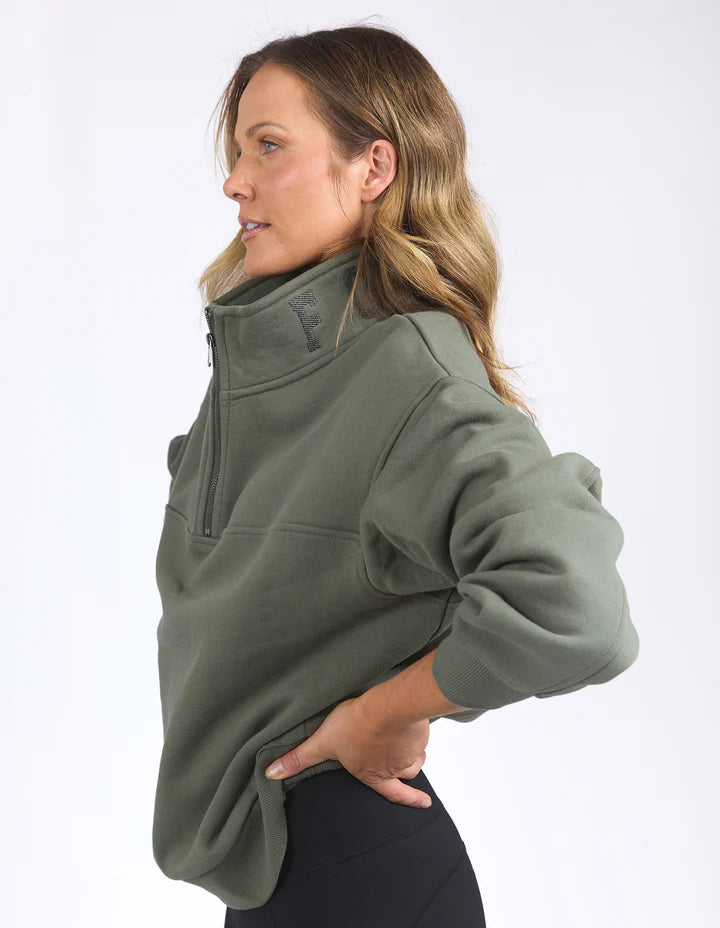 Foxwood College Zip Crew - Khaki