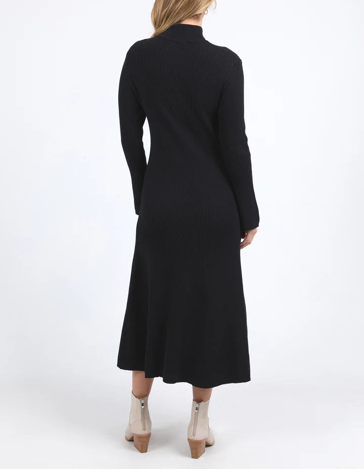 Foxwood Bexley Long Sleeve Maxi Dress - Black