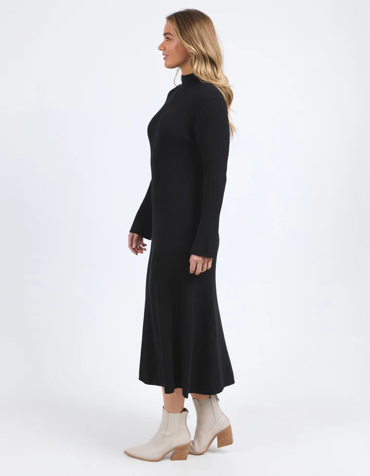 Foxwood Bexley Long Sleeve Maxi Dress - Black
