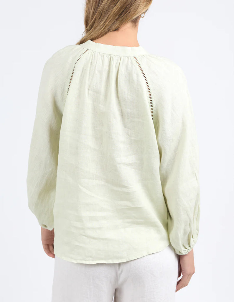 Foxwood Corsica Blouse - Fog Green