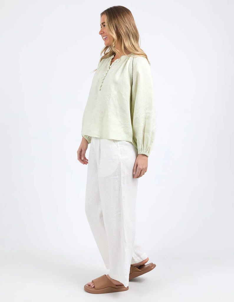 Foxwood Corsica Blouse - Fog Green