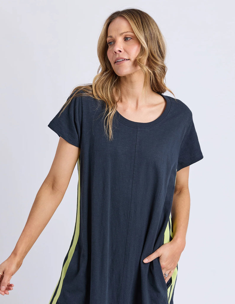 Foxwood Recovery Dress - Navy/Neon Lemon