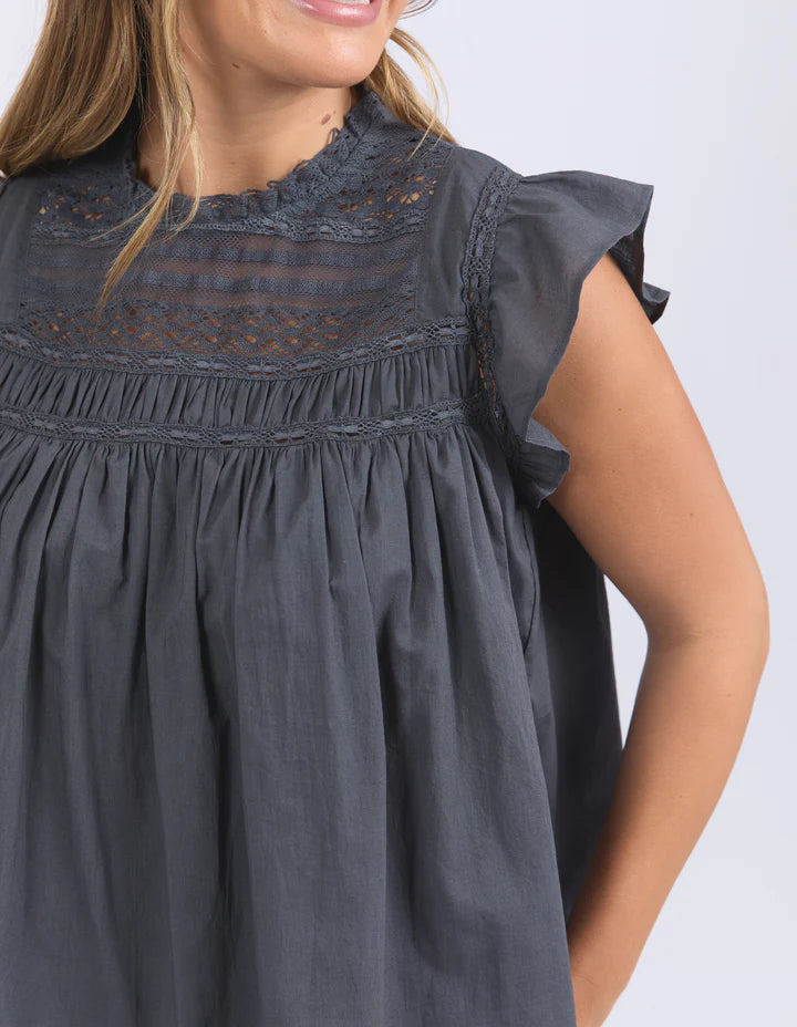 Foxwood Adelyn Top - Charcoal