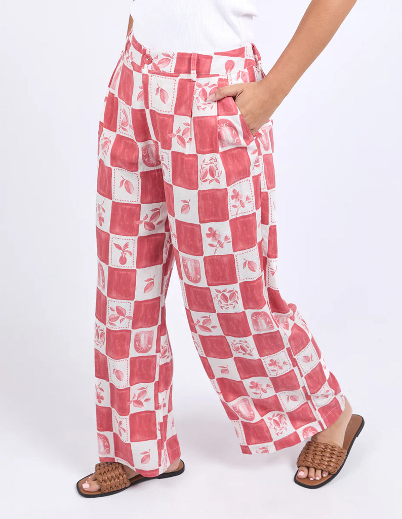 Foxwood Biarittz Pant - Crimson Print