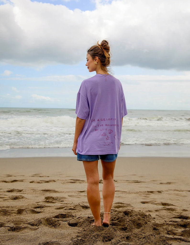 Foxwood Random And Art Tee - Lavender