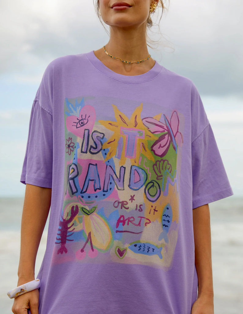 Foxwood Random And Art Tee - Lavender