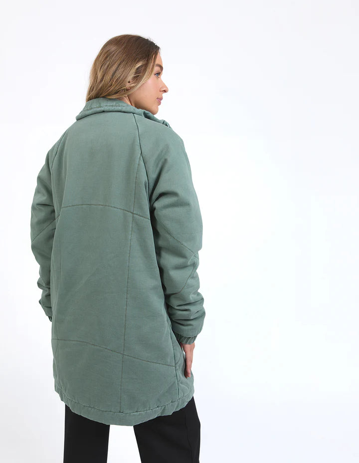 Foxwood Rosalee Longline Jacket - Washed Green