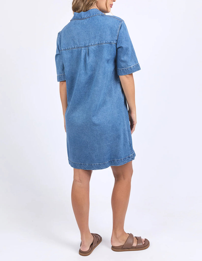 Foxwood Monte Shirt Dress - Mid Blue