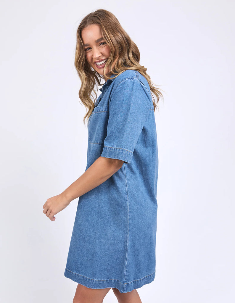 Foxwood Monte Shirt Dress - Mid Blue