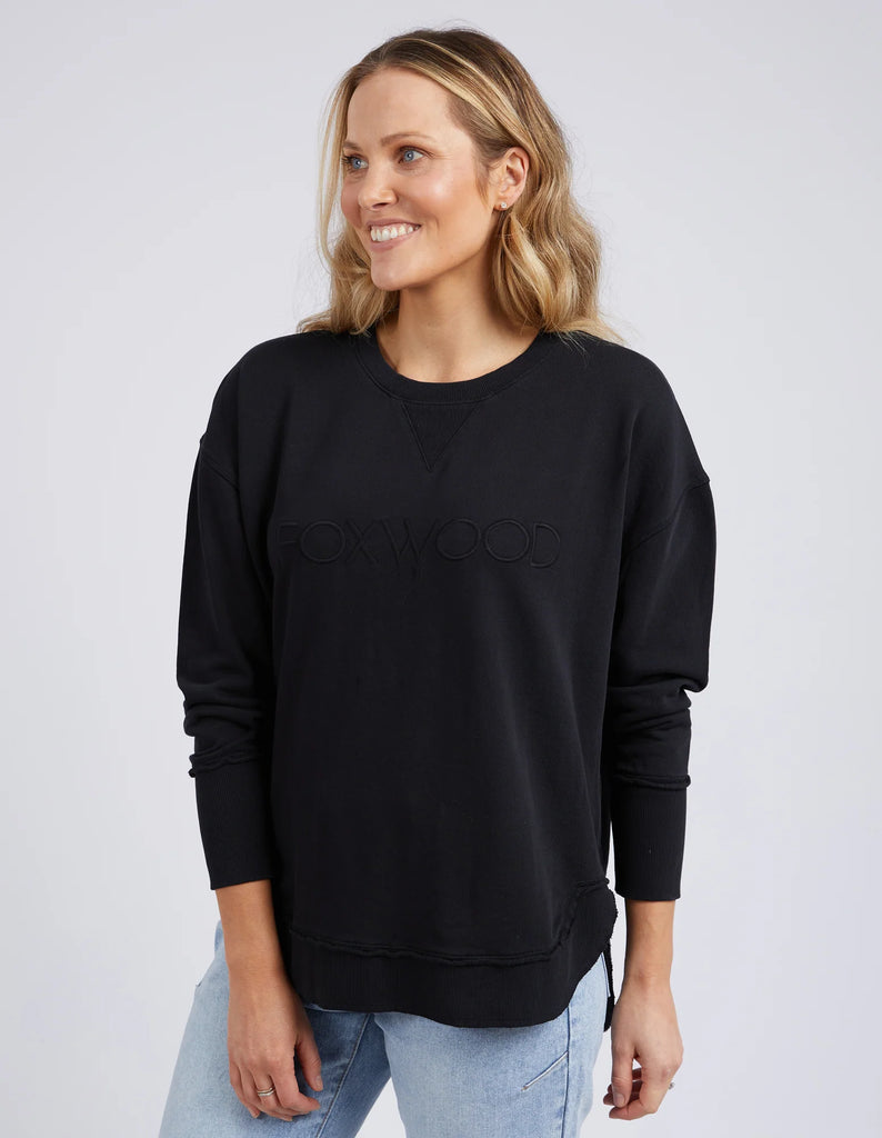 Foxwood Simplified Crew - Black On Black