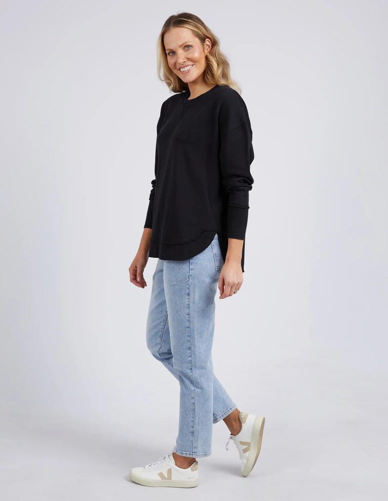 Foxwood Simplified Crew - Black On Black