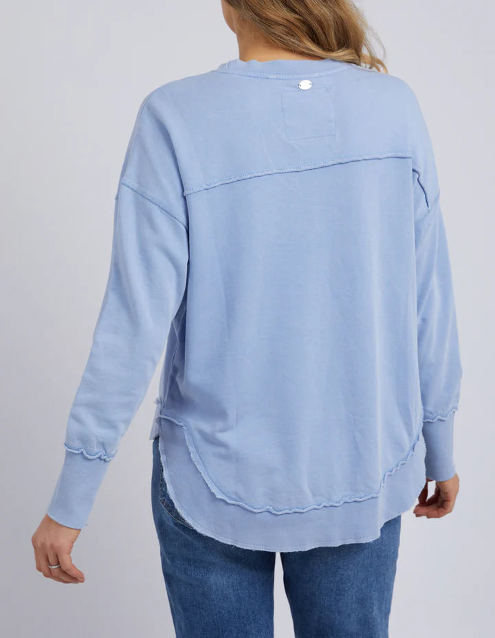 Foxwood Washed Simplified Crew - Light Blue