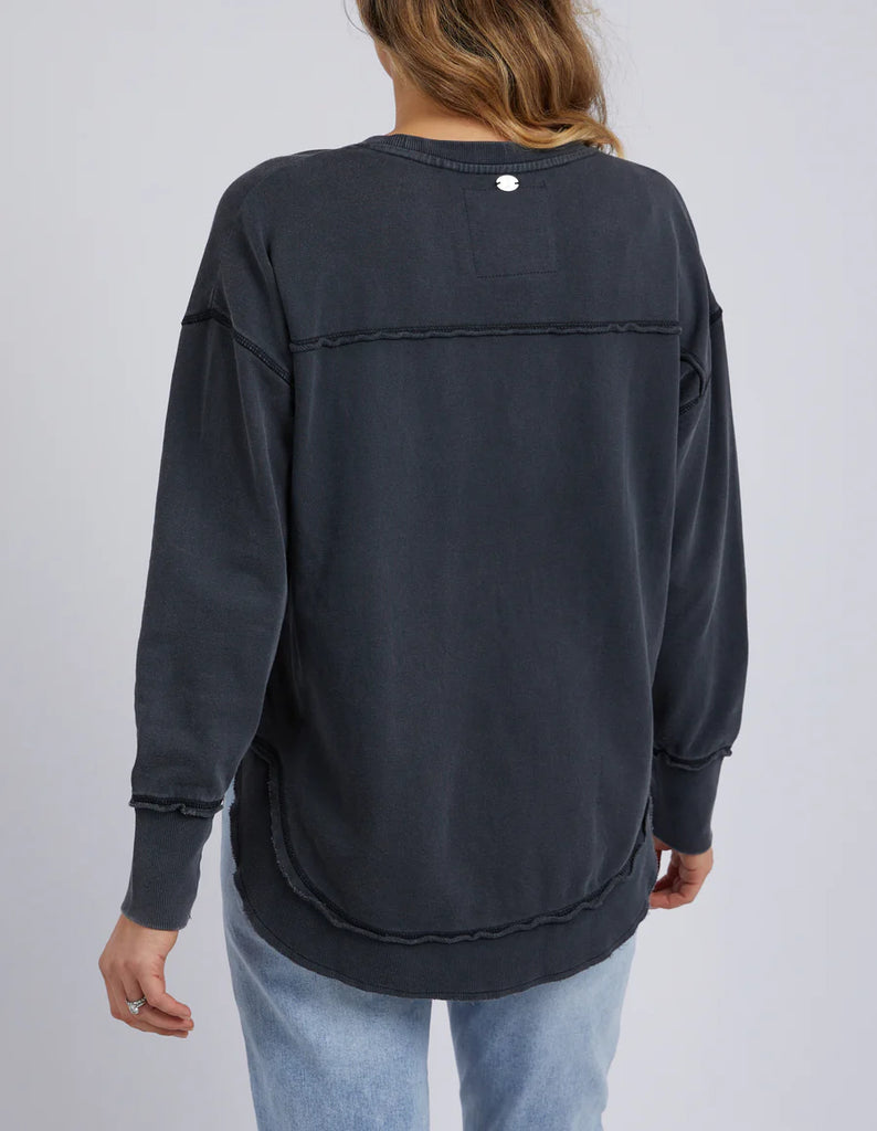 Foxwood Washed Simplified Crew - Washed Black