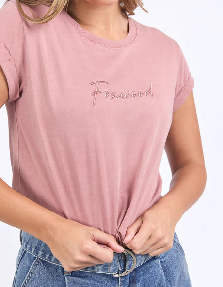 Foxwood Signature Tee - Ash Rose