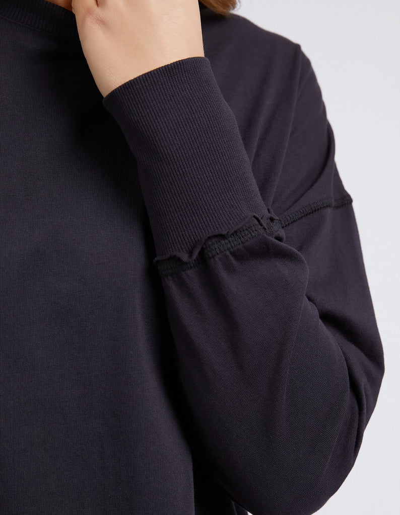 Foxwood Farrah Long Sleeve Top - Black