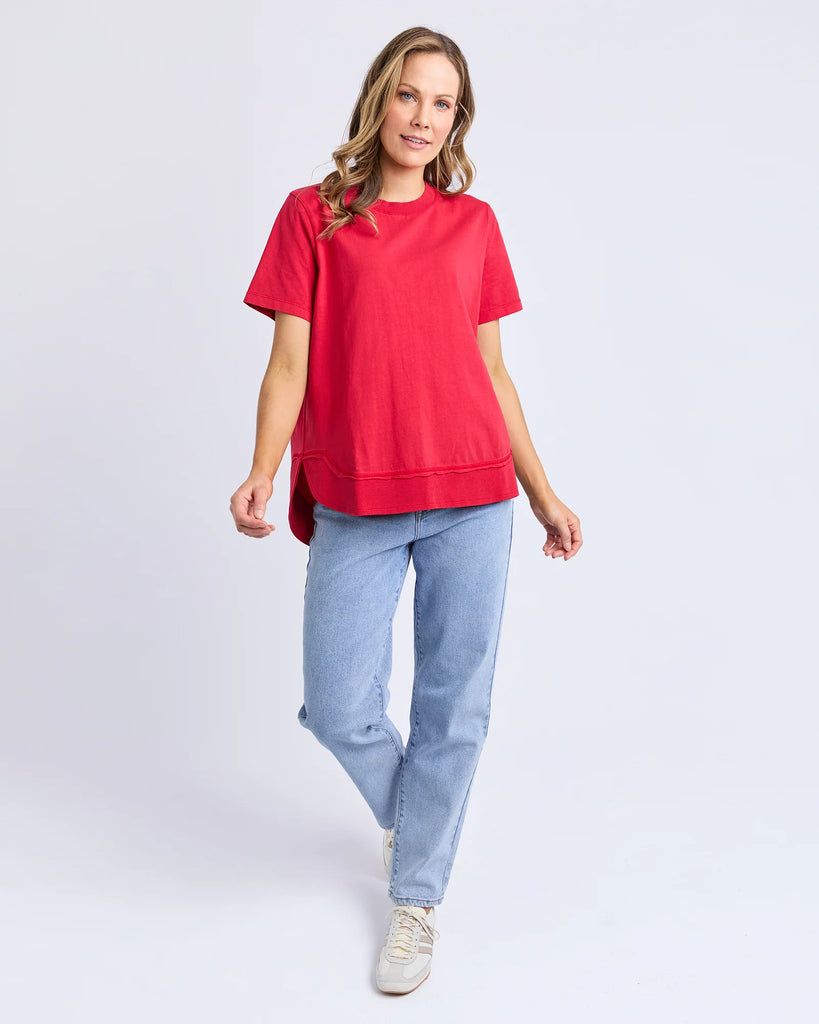 Foxwood Farrah SS Tee - Crimson