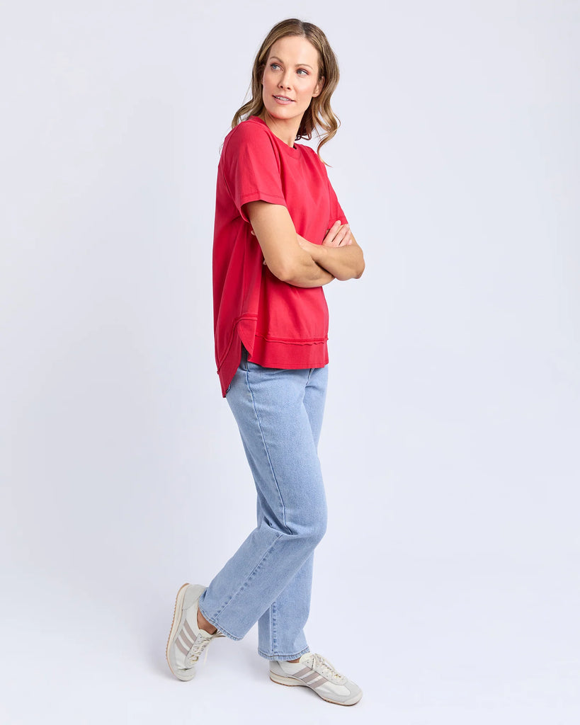 Foxwood Farrah SS Tee - Crimson