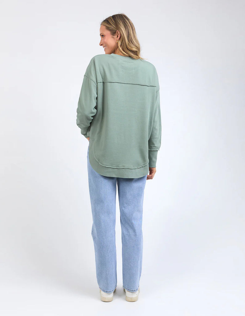 Foxwood Simplified Tonal Crew - Sage