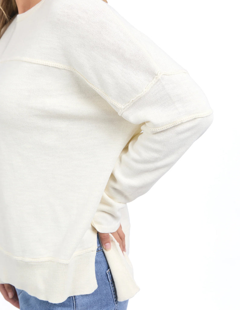 Foxwood Jayne Throw On Knit - Vintage White
