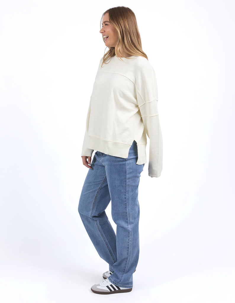 Foxwood Jayne Throw On Knit - Vintage White