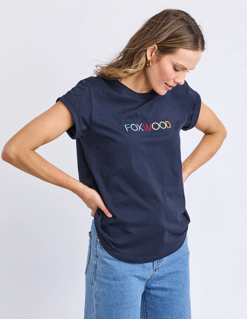Foxwood Confetti Tee - Navy