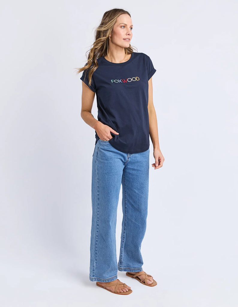 Foxwood Confetti Tee - Navy