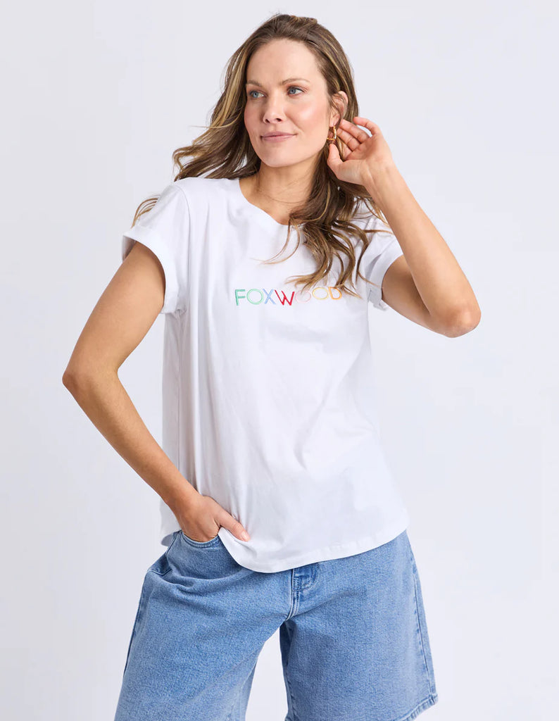 Foxwood Confetti Tee - White
