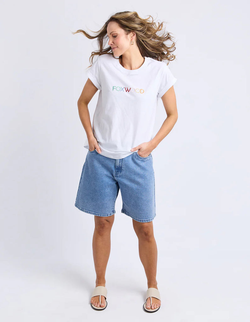 Foxwood Confetti Tee - White