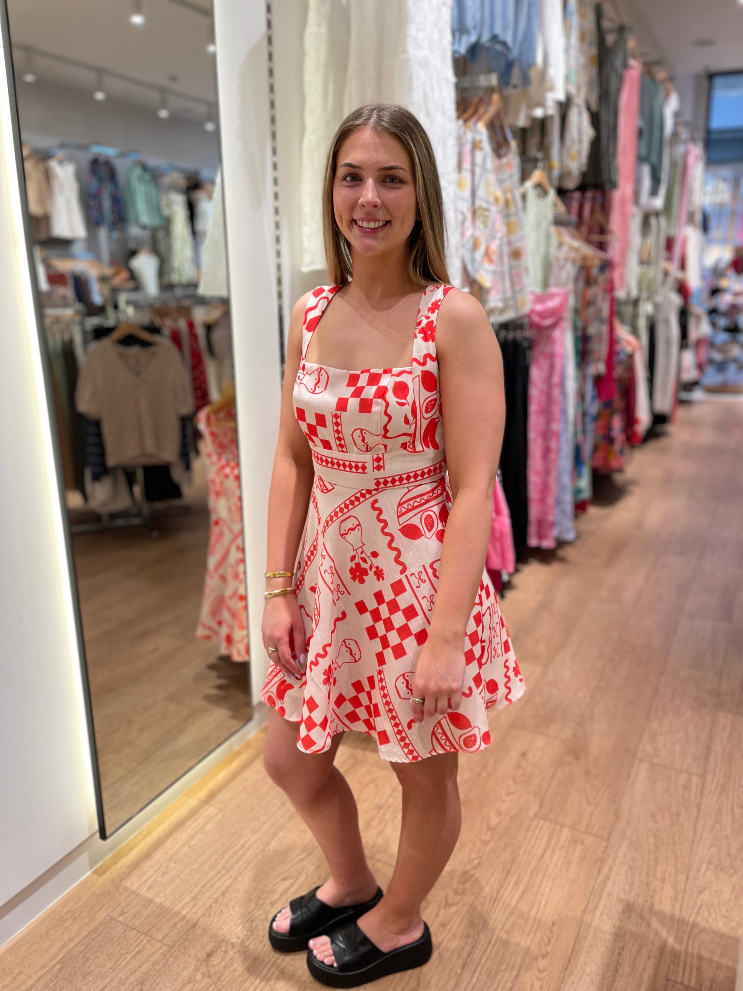 Boutique lace panelled midi dress sale