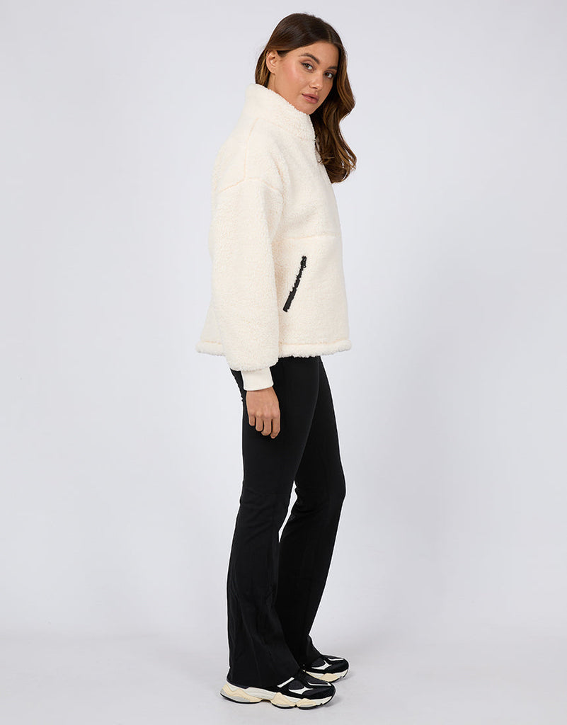 All About Eve Amara Quarter Zip Teddy - Vintage White