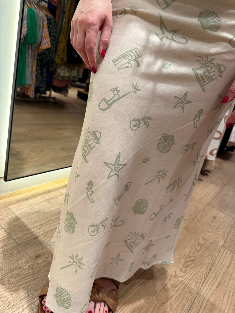 Listanes Print Maxi Dress - Sage