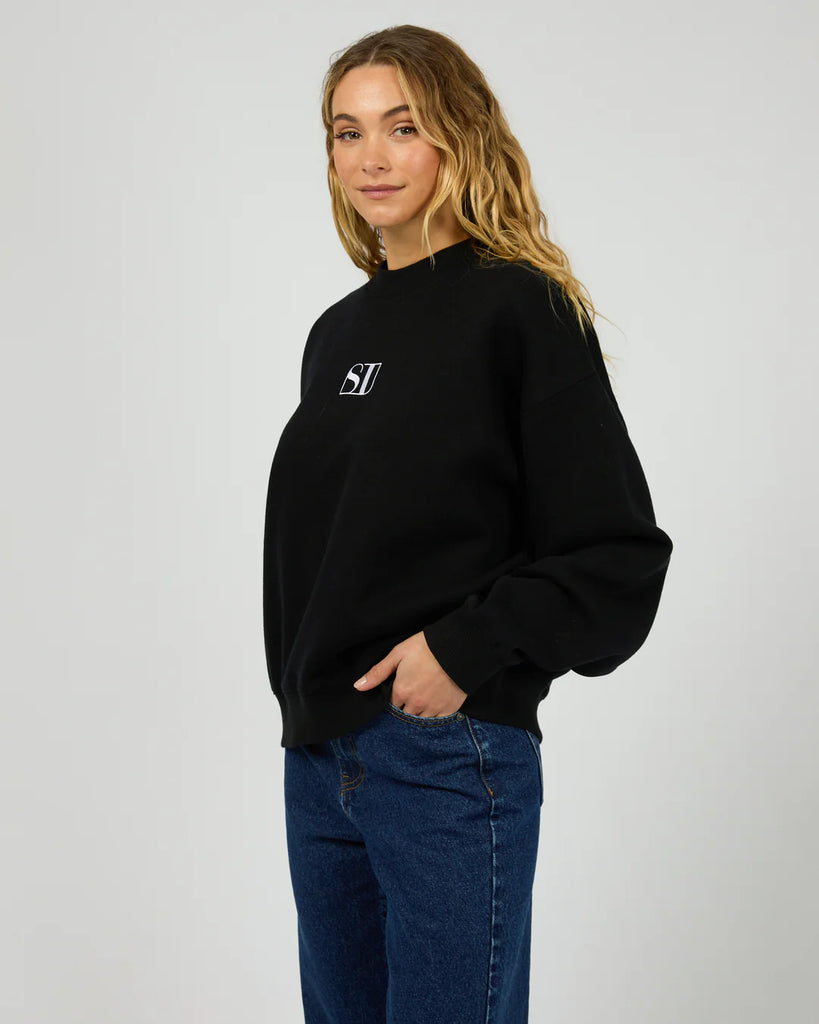 Silent Theory Silent Luxe Crew - Black