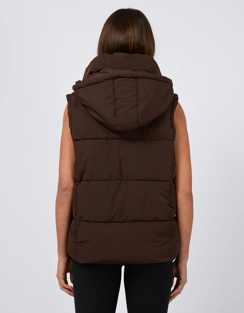 All About Eve Remi Luxe Puffer Vest - Brown