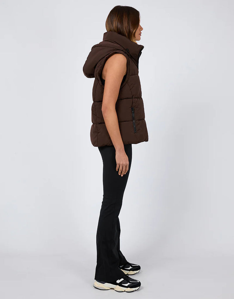 All About Eve Remi Luxe Puffer Vest - Brown