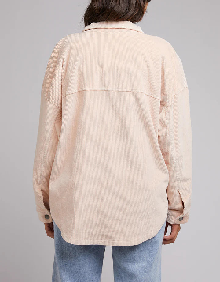 Charlie Cord Shacket - Pale Pink